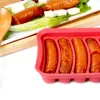 6 Hohlraum DIY -Wurst machen Schimmel Silikon Burger Hot Produktbild-Vorschau 3