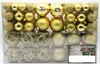 101 Weihnachtskugeln Gold mit Spitze und Metallhaken Produktbild-Vorschau 2