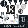 13. Geburtstag Deko schwarz silber Party Dekoration Set Produktbild-Vorschau 1