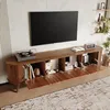 okwish Moderner TV-Schrank mit goldfarbenen Griffen und Produktbild-Vorschau 1