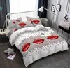 FEBE Bettwäsche Rote Lippen Bettbezug-Set 135x200 + Produktbild-Vorschau 2