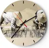 Wanduhr - Rund - Glasuhr - Reis Asien Feld Wasser - 30x30cm Produktbild-Vorschau 1
