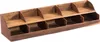 A wooden organizer with multiple compartments, shown against a white background. Náhled obrázku produktu