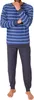 Normann Herren Frottee Schlafanzug langarm Pyjama mit Produktbild-Vorschau 2