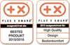 Two award badges from Plus X Award. Produktbild-Vorschau
