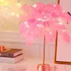 Feder-Tischlampe, Feder-Lampenschirm, LED-Nachtlampe, Produktbild-Vorschau 1