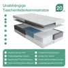 An exploded view diagram of a mattress, showing its different layers and components. Produktbild-Vorschau
