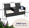 CASARIA®  Panchina da Giardino Poly Rattan 143x64x88cm Anteprima dell’immagine prodotto 5
