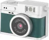 A close-up, front-facing studio shot of a small, retro-style digital camera. Náhľad obrázku produktu
