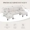 Wohnlandschaft Beige U Form Sofa Grosses 4 Sitzer Couch mit Produktbild-Vorschau 2
