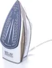 A close-up, angled view of a white and gray steam iron against a white background. Produktbild-Vorschau