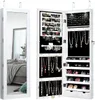 COSTWAY Armoire à bijoux LED avec miroir intégral Étagère à Voir les images du produit 1
