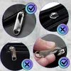 Lot de 4 pendentifs en métal argenté avec fermeture éclair Voir les images du produit 8