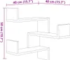 A line drawing of a set of three staggered shelves. Anteprima dell’immagine prodotto