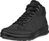 A black leather boot is shown against a white background. Voir les images du produit