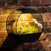 Solar Pflanzgefäß Wand Metall LED Blumentopf Gartenleuchte Produktbild-Vorschau 2
