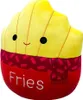 A plush toy shaped like a container of french fries. Voir les images du produit