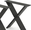 Two black metal X-shaped table legs are shown against a white background. Anteprima dell’immagine prodotto