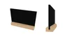 Two views of a small black chalkboard with a wooden base, shown against a white background. Anteprima dell’immagine prodotto