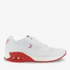 A white and red sneaker is shown against a white background. Produktbild-Vorschau