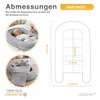 Premium BABYNEST SET 5 tlg. BEIGE Samt Velour/ Igel Braun Produktbild-Vorschau 7