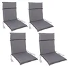 Four grey chair cushions are arranged in a two-by-two grid against a white background. Produktbild-Vorschau