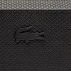A close-up of a black textured material with a black crocodile logo. Produktbild-Vorschau