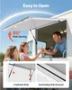 A man serves ice cream to two children from a food truck window that is open. Produktbild-Vorschau
