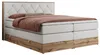 A king-size boxspring bed with a tufted headboard, mattress, and a wooden base. It is shown against a white background. Produktbild-Vorschau