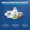 A bottle of Heitmann Einwasch-Imprägnierer is shown next to a washing machine and folded laundry, with feature callouts below. Náhled obrázku produktu