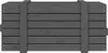 A front view of a gray wooden storage chest. Náhled obrázku produktu
