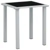 vidaXL Gartentisch Schwarz und Silbern 41x41x45 cm Stahl Produktbild-Vorschau 4