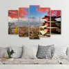 5-teiliges leinwandbild japan landschaft berg 100x70 cm Produktbild-Vorschau 3