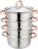 KLAUSBERG Dampfgarset 5 Teile 20 cm Roségold Edelstahl Produktbild-Vorschau 2