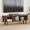 vidaXL TV-standaard, 100 x 35 x 35 cm, rook-eikenfineer, Productafbeelding-voorbeeld 2