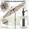 GOPLUS Sonnenschirm 300 cm mit LED Solar Beleuchtung, 9 Produktbild-Vorschau 5