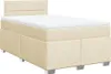vidaXL Boxspringbett mit Matratze Creme 120x190 cm Stoff Produktbild-Vorschau 3