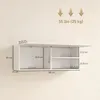 HOMCOM Badkamerkast, hangkast, wandkast met omhoogklappende Productafbeelding-voorbeeld 3