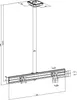 Support TV plafond menu board 2 écrans 32'' - Hauteur 150 Voir les images du produit 2