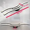 A modern LED ceiling lamp with curved light elements, shown from two different angles with dimensions indicated. Anteprima dell’immagine prodotto