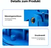 Close-up images highlighting specific features of a water filter system, with German text descriptions. Produktbild-Vorschau