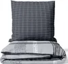 Baumwolle Renforce Bettwäsche Set 155x220 cm Grau Anthrazit Produktbild-Vorschau 1