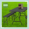 Set da giardino pieghevole Relaxdays, set da birreria da 3 Anteprima dell’immagine prodotto 2