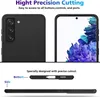 A marketing image showing a black phone case from different angles, highlighting its precision cutouts and material. Voir les images du produit