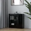 vidaXL Vitrína černá 82,5x30,5x80 cm Dřevěný materiál Náhled obrázku produktu 2