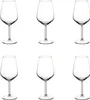 Six clear wine glasses are arranged in two rows of three on a white background. Anteprima dell’immagine prodotto