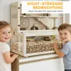 PawHut Hamsterkäfig aus Holz 100 x 50 x 84 cm Nagerkäfig 3 Produktbild-Vorschau 6
