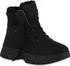VAN HILL Damen Warm Gefüttert Worker Boots Bequem Strick Produktbild-Vorschau 1