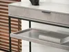 Stolik konsolowy NIRAI z półką i szufladą – beton / czarny Podgląd zdjęcia produktu 5