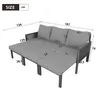 Merax Gartenmöbel-Set 3-Sitzer Outdoorsofa, Produktbild-Vorschau 8
